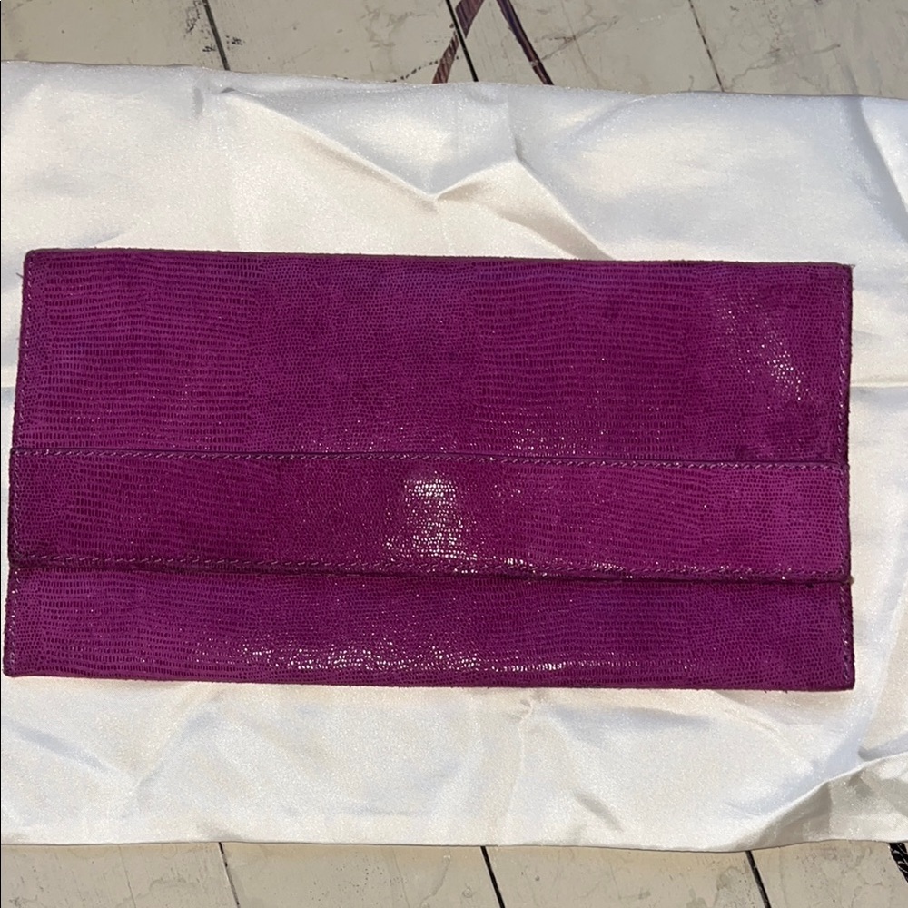 Banana Republic Leather Purple Clutch